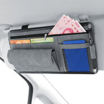 DE RAN FU Car Shade Glasses Box Storage Bag Car Flip Fur Colla Box Zipper Card Bag, 8018 Blue, 8018 Black, 8018 Brown, 8018 Grey