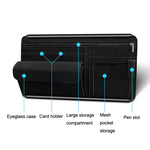 DE RAN FU Car Shade Glasses Box Storage Bag Car Flip Fur Colla Box Zipper Card Bag, 8018 Blue, 8018 Black, 8018 Brown, 8018 Grey