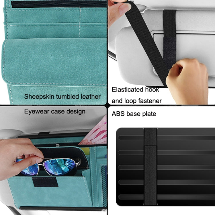 DE RAN FU Car Shade Glasses Box Storage Bag Car Flip Fur Colla Box Zipper Card Bag, 8018 Blue, 8018 Black, 8018 Brown, 8018 Grey