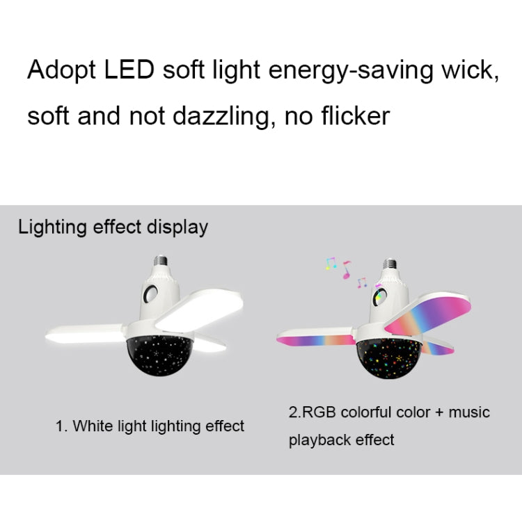 ZSCPH-001 40W Multifunzionale Bluetooth RGB Colorato a tre foglie Musica Atmosfera Luce, Dimensioni:, L (Star), S (Star), L (Magic Ball), S (Magic Ball)