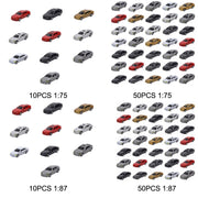 Sand Table Model Small Car Sand Table Simulation Car, 10PCS 1:75, 50PCS 1:75, 10PCS 1:87, 50PCS  1:87