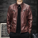 Giacca da moto in pelle slim fit imbottita in PU lavato da uomo, M, L, XL, XXL, XXXL, 4XL