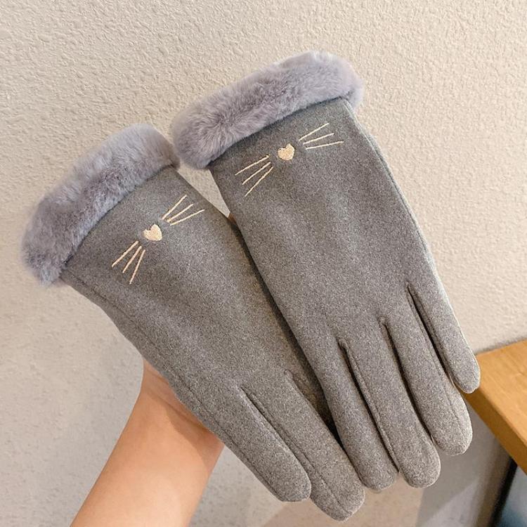 A56 Keep Warm Touch Screen Plus Guanti da equitazione anti-freddo spessi in velluto, A56 Black, A56 Pink, A56 Gray