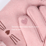 A56 Keep Warm Touch Screen Plus Guanti da equitazione anti-freddo spessi in velluto, A56 Black, A56 Pink, A56 Gray