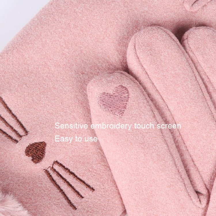 A56 Keep Warm Touch Screen Plus Guanti da equitazione anti-freddo spessi in velluto, A56 Black, A56 Pink, A56 Gray