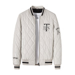 Giacca da baseball in cotone pizzicato con scollo a V sottile Giacca in pelle PU calda, M, L, XL, XXL, XXXL, 4XL