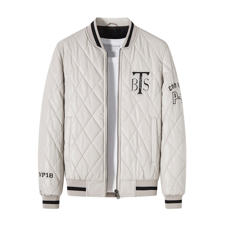 Giacca da baseball in cotone pizzicato con scollo a V sottile Giacca in pelle PU calda, M, L, XL, XXL, XXXL, 4XL