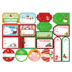 2 set 72 pezzi / set adesivi di chiusura confezione confezione regalo adesivi natalizi
