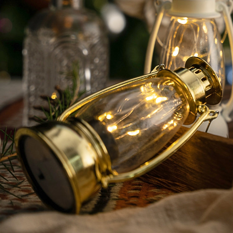 Lampada a olio di simulazione della decorazione della scena di Natale della decorazione della tavola della lanterna retrò