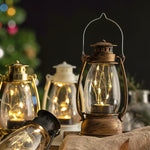 Lampada a olio di simulazione della decorazione della scena di Natale della decorazione della tavola della lanterna retrò