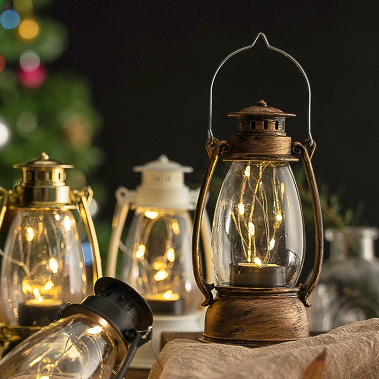 Lampada a olio di simulazione della decorazione della scena di Natale della decorazione della tavola della lanterna retrò