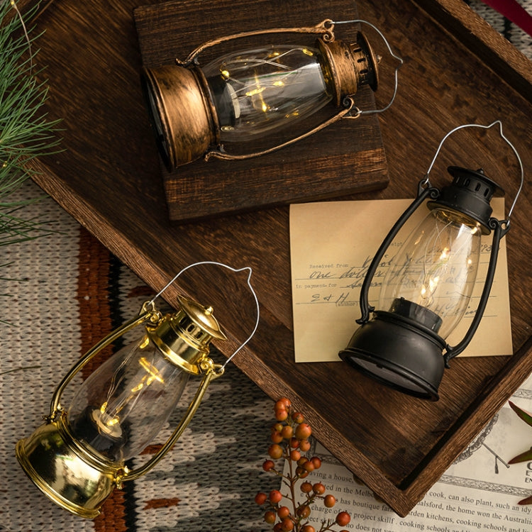 Lampada a olio di simulazione della decorazione della scena di Natale della decorazione della tavola della lanterna retrò
