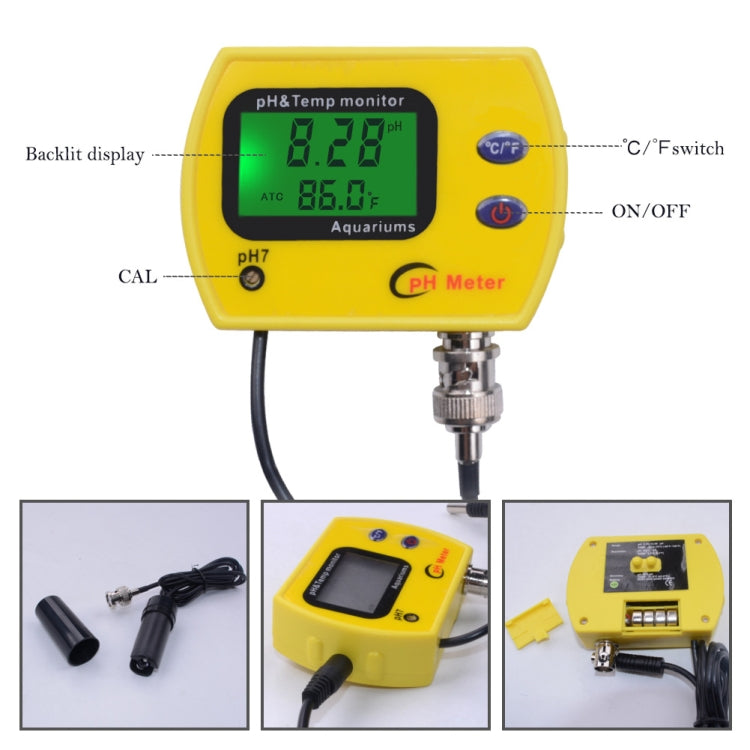 Tester pH e temperatura piscina con spina US/EU