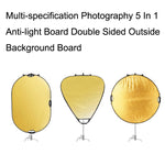 Selens 5 in 1 (oro / argento / bianco / nero / luce soffusa) lavagna riflettente pieghevole, dimensioni:, 60cm Round, 80cm Round, 110cm Round, 60x90cm, 80x120cm, 120x180cm, 150x200cm, 80cm Triangle, 110cm Triangle