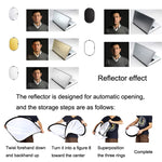 Selens 5 in 1 (oro / argento / bianco / nero / luce soffusa) lavagna riflettente pieghevole, dimensioni:, 60cm Round, 80cm Round, 110cm Round, 60x90cm, 80x120cm, 120x180cm, 150x200cm, 80cm Triangle, 110cm Triangle