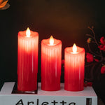 Lampada a candela con simulazione di stoppino oscillante a lume di candela elettronica da 2 pezzi, 5x11cm, 5x13cm, 5x15cm