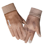 Q35 Suede Men Warm Guanti Touch Screen Guanti da ciclismo sportivi, Q35 Khaki, Q35 Black, Q35 Dark Blue, Q35 Gray