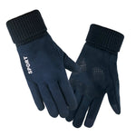 Q35 Suede Men Warm Guanti Touch Screen Guanti da ciclismo sportivi, Q35 Khaki, Q35 Black, Q35 Dark Blue, Q35 Gray