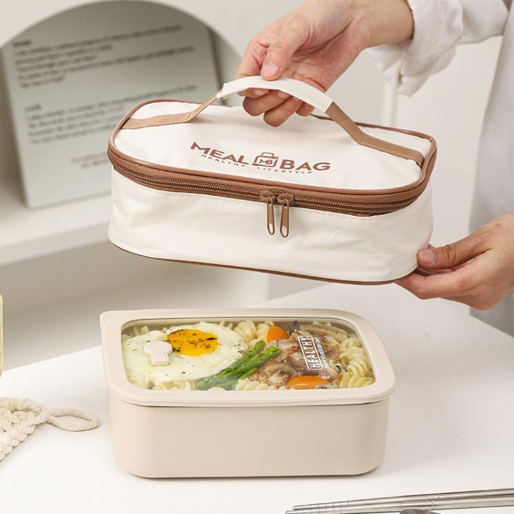 Borsa termica quadrata per il pranzo, contenitore per alimenti isolato, ideale per la preparazione dei pasti, bento box e per il pranzo in ufficio., Small, Medium, Large