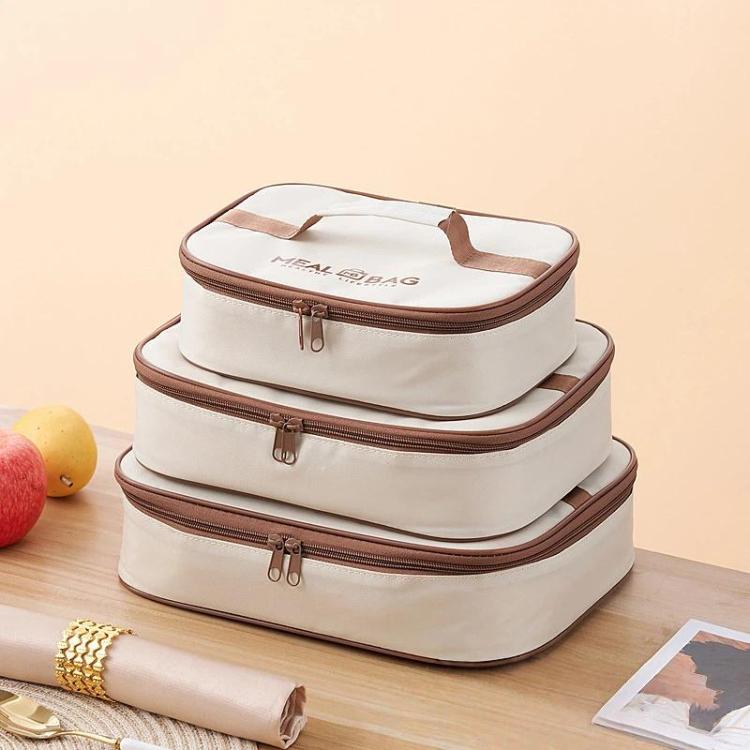 Borsa termica quadrata per il pranzo, contenitore per alimenti isolato, ideale per la preparazione dei pasti, bento box e per il pranzo in ufficio., Small, Medium, Large
