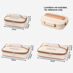 Borsa termica quadrata per il pranzo, contenitore per alimenti isolato, ideale per la preparazione dei pasti, bento box e per il pranzo in ufficio., Small, Medium, Large