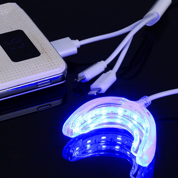 Sistema di sbiancamento dentale del dispositivo di sbiancamento dei denti 16LED, With 3 In 1 Data Cable