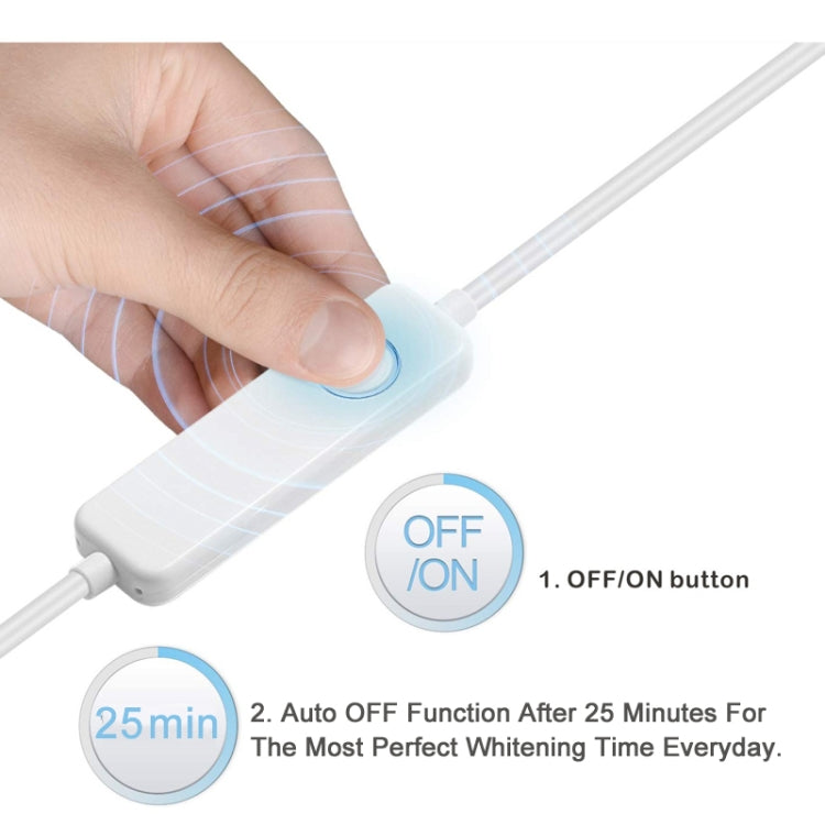 Sistema di sbiancamento dentale del dispositivo di sbiancamento dei denti a 16 LED con temporizzazione di 25 minuti controllata da filo, Wire-Controlled