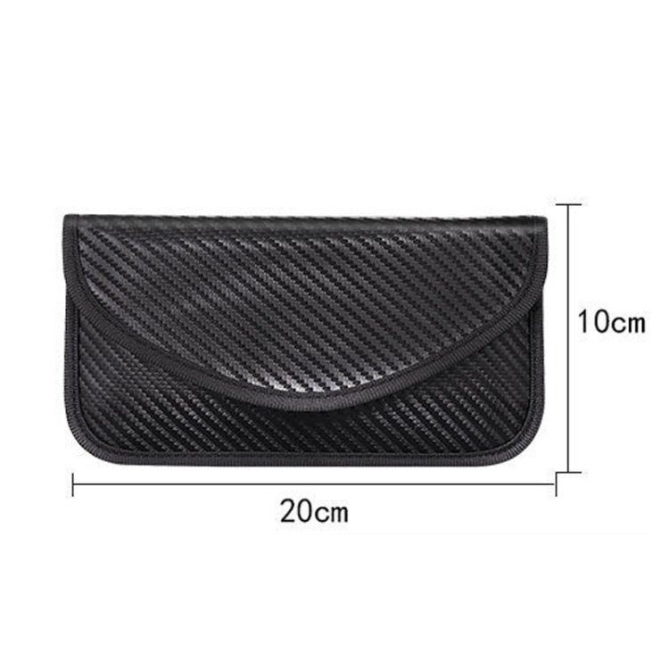 Borsa di schermatura del segnale in fibra di carbonio Borsa per chiavi del telefono RFID a prova di radiazioni 20 x 10 cm, Carbon Fiber  20 x 10cm