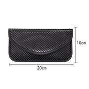 Borsa di schermatura del segnale in fibra di carbonio Borsa per chiavi del telefono RFID a prova di radiazioni 20 x 10 cm, Carbon Fiber  20 x 10cm