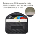 Borsa di schermatura del segnale in fibra di carbonio Borsa per chiavi del telefono RFID a prova di radiazioni 20 x 10 cm, Carbon Fiber  20 x 10cm