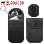 Borsa per schermatura del segnale della chiave dell'auto con doppia fibbia Custodia per carte RFID antimagnetica, Double Buckle