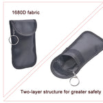 Borsa per schermatura del segnale della chiave dell'auto con doppia fibbia Custodia per carte RFID antimagnetica, Double Buckle