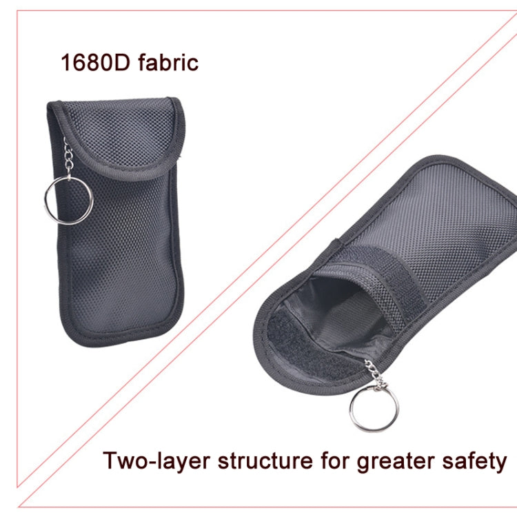 Borsa per schermatura del segnale della chiave dell'auto con doppia fibbia Custodia per carte RFID antimagnetica, Double Buckle