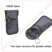 Borsa per schermatura del segnale della chiave dell'auto con doppia fibbia Custodia per carte RFID antimagnetica, Double Buckle