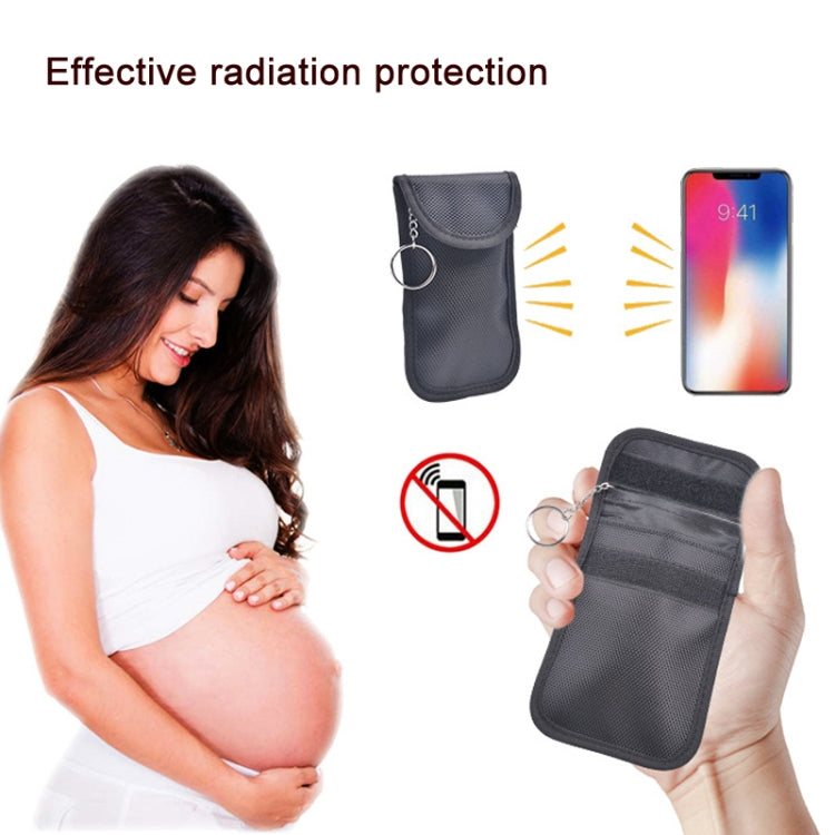 Borsa per schermatura del segnale della chiave dell'auto con doppia fibbia Custodia per carte RFID antimagnetica, Double Buckle