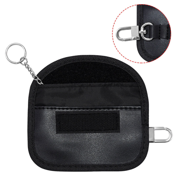 Borsa anti-radiazioni in pelle PU RFID per cellulare, chiave per auto, protezione segnale, PU Black