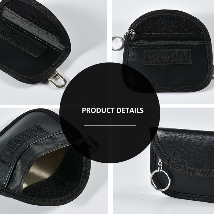 Borsa anti-radiazioni in pelle PU RFID per cellulare, chiave per auto, protezione segnale, PU Black