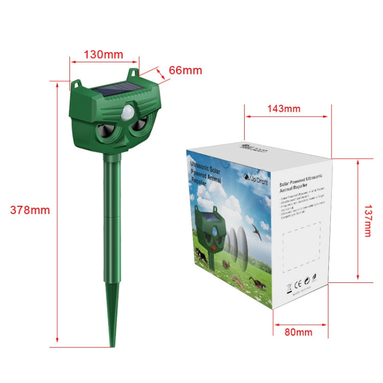 Repellente solare ad ultrasuoni per animali esterno RC-543