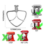 Accessori in acciaio inossidabile, For KitchenAid 5QT Mixer Head, For KitchenAid  6QT Mixer Head, For KitchenAid Stand Mixer 5QT  Whip Whisk, For Kitchenaid Stand Mixer 5QT Dough Hook, For KitchenAid Stand Mixer 6QT Whip Whisk                          ...