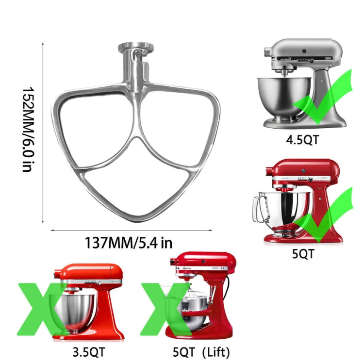 Accessori in acciaio inossidabile, For KitchenAid 5QT Mixer Head, For KitchenAid  6QT Mixer Head, For KitchenAid Stand Mixer 5QT  Whip Whisk, For Kitchenaid Stand Mixer 5QT Dough Hook, For KitchenAid Stand Mixer 6QT Whip Whisk                          ...
