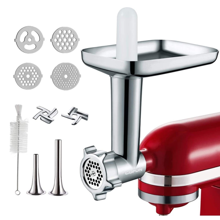 Per Kitchenaid Porking Enemy Accessori Impastatrice Grinder Carne Set universale, Grinder Meat Set (White), Grinder Meat Set (Silver Gray)