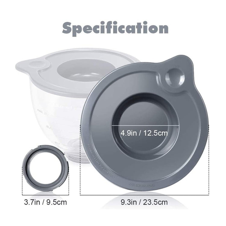 KA-T5 Per KitchenAid K5GB 5QT Coperchio con guarnizione per ciotola in vetro per miscelatore con testa inclinabile, Glass Bowl Seal Lid
