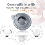 KA-T5 Per KitchenAid K5GB 5QT Coperchio con guarnizione per ciotola in vetro per miscelatore con testa inclinabile, Glass Bowl Seal Lid