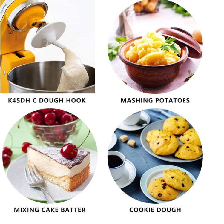 K5ADH-16 Per 6QT Impastatrici con alzata per ciotola Home Restaurant Utensili per impastare con gancio per impastare, K5ADH-16