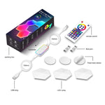 Gaming Ambient Light Smart Chiclet Backdrop Quantum Wall Light, Versioni:, 3pcs Bluetooth, 6pcs Bluetooth, 10pcs Bluetooth, 12pcs Bluetooth, 3pcs WIFI, 6pcs WIFI, 10pcs WIFI, 12pcs WIFI