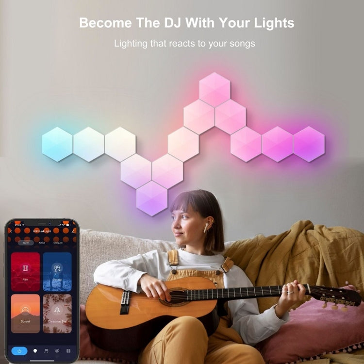 Gaming Ambient Light Smart Chiclet Backdrop Quantum Wall Light, Versioni:, 3pcs Bluetooth, 6pcs Bluetooth, 10pcs Bluetooth, 12pcs Bluetooth, 3pcs WIFI, 6pcs WIFI, 10pcs WIFI, 12pcs WIFI