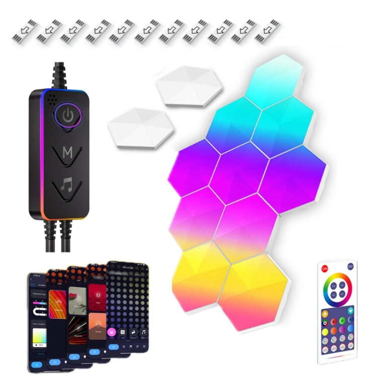 Gaming Ambient Light Smart Chiclet Backdrop Quantum Wall Light, Versioni:, 3pcs Bluetooth, 6pcs Bluetooth, 10pcs Bluetooth, 12pcs Bluetooth, 3pcs WIFI, 6pcs WIFI, 10pcs WIFI, 12pcs WIFI