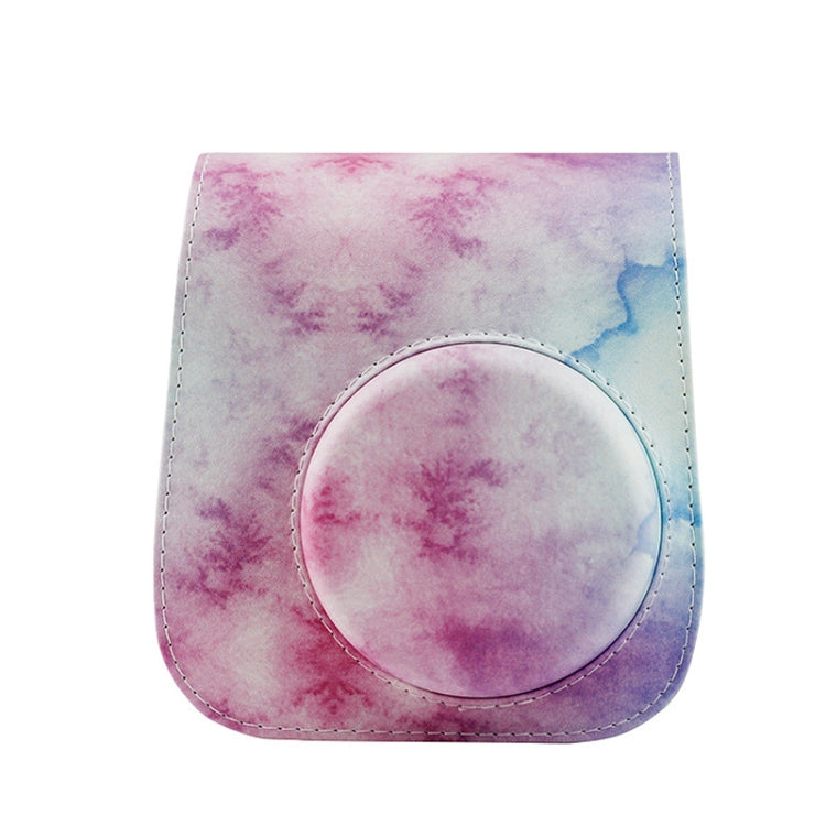 Per Instax Mini11/9/8 PU Cortex Custodia protettiva per borsa per fotocamera retrò, Oil Color, Blue Pink Color, Fantastic Cloud, Blue Color