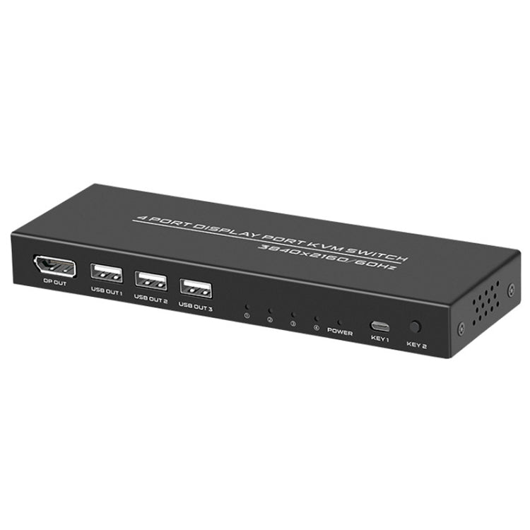 FJGEAR FJ-DK401 60HZ 4 porte DP+USB a KVM Switcher con controller desktop, FJ-DK401