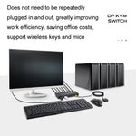 FJGEAR FJ-DK401 60HZ 4 porte DP+USB a KVM Switcher con controller desktop, FJ-DK401